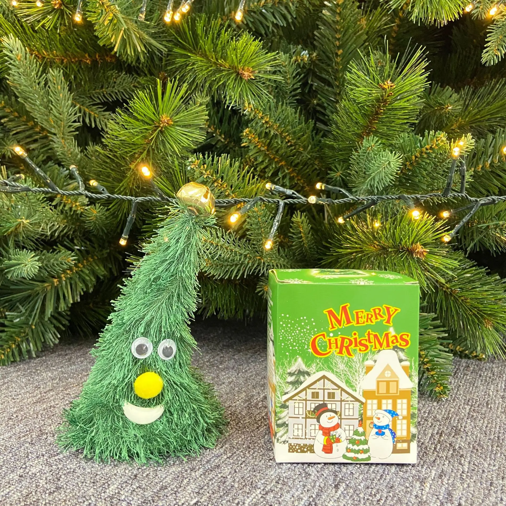 Singing Christmas Tree Hat Music Plush Cap Funny Gift